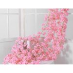 Lot de 4 guirlandes de fleurs de cerisier artificielles de 18 m en  suspendre pour la maison un mariage ...