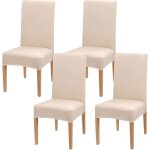 Lot de 4 housses de chaise extensibles pour salle  mangerdossier hautamovibles et lavableshousse de ...