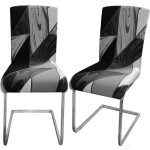 Lot de 4 housse de chaise salle � manger extensible amovible lavable couverture de chaise d�cor h�tel ...