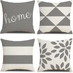 Lot de 4 housses de coussin 45x45 cm décoration de coussin de canapé salon chambre à coucher convient ... Lot de 4 housses de coussin 45x45 cm décoration de coussin de canapé salon chambre à coucher convient ...