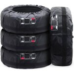 Lot de 4 housses de pneus 13 - 17 housse roue de secours imperm�able housses de protection de roue de ...
