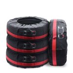 Lot de 4 housses de pneu de secours de voiture13 - 18 impermables anti - poussire et housses de protection ...