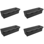 Lot de 4 jardinires en plastique pour palettes artecsis bacs  fleurs dcoration jardin 9x36. 8x9. 5cm ...