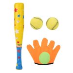 Lot de 4 jouets de baseball de sport ensemble de gants de batte de baseball souple pour enfants cadeaux ...