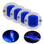 Lot de 4 lampes led pour bateau 12 v - lampe marine ronde - lampe led pour montage sur tableau arrière ... Lot de 4 lampes led pour bateau 12 v - lampe marine ronde - lampe led pour montage sur tableau arrière ...