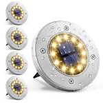 Lot de 4 lampes solaires de sol à 12 led pour extérieur lumière chaude pour allée jardin pelouse patio ... Lot de 4 lampes solaires de sol à 12 led pour extérieur lumière chaude pour allée jardin pelouse patio ...