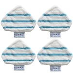 Lot de 4 lingettes microfibres de rechange pour les balais vapeur black + decker (alternative  fsmp30 ...