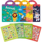 Lot de 4 livres dautocollants rutilisables jouets pour enfants de 2 3 4 ans jouets ducatifs cadeaux ...