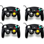 Manette de jeu - nintendo - gamecube / wii - lot de 4 - noir - filaire - vibration Manette de jeu - nintendo - gamecube / wii - lot de 4 - noir - filaire - vibration