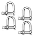 Lot de 4 manilles m10 en acier inoxydable manilles à anneau en d manilles de levage Lot de 4 manilles m10 en acier inoxydable manilles à anneau en d manilles de levage