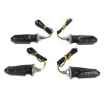 Lot de 4 mini clignotants led moto avant et arri�re �tanches universels 12v pour scooter de plage