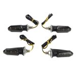 Lot de 4 mini clignotants led pour moto clignotants avant et arri�re �tanches universels pour scooter ...