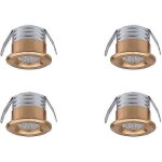Lot de 4 mini spots led encastrables 3 w blanc chaud dor�