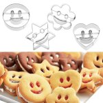 Lot de 4 moules à biscuits en forme de visage souriant pour mousse sucre biscuits fournitures de cuisine ... Lot de 4 moules à biscuits en forme de visage souriant pour mousse sucre biscuits fournitures de cuisine ...