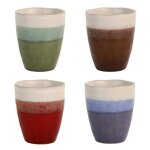 Lot 4 mugs en gr�s fuji 30cl assortis - medard de noblat