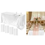Lot de 4 nappe rectangle nappe de table douceur dintrieur pour salle  manger fte mariage ou maison145 ...