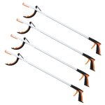Lot de 4 outils de pr�hension 88cm costway pince l�g�re de jardin en aluminium ramasseur de d�chets extension ...