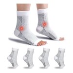 Lot de 4 paires de chaussettes de compression pour fasciite plantaire pour femmes et hommes support m�dical ...