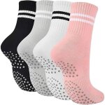 Lot de 4 paires de chaussettes multisport de yoga (39 - 42) pour femmechaussettes abs pour femme chaussettes ...