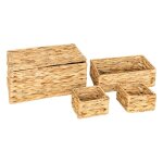 Lot de 4 paniers lia jacinthe d eau l12 27 33cm - atmosphera createur dinterieur Lot de 4 paniers lia jacinthe d eau l12 27 33cm - atmosphera createur dinterieur