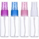 Lot de 4 petits flacons pulvrisateurs vides en plastique transparent pour liquide