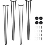 Lot de 4 pi�ces de table en m�tal 34 400 kg noir