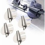 Lot de 4 pieds de biche pour ourlet roulé pied de biche en métal pour ourlet roulé pied presseur pour ... Lot de 4 pieds de biche pour ourlet roulé pied de biche en métal pour ourlet roulé pied presseur pour ...