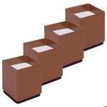 Lot de 4 pieds de lit surlevs en acier au carbone rehausseurs de meubles ajoutant 5 cm de hauteur supportant ...