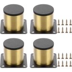 Lot de 4 pieds de meuble de 5 cm en acier inoxydable - pour chaises table armoire bureau?avec vis?montage ...
