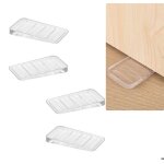 Lot de 4 pieds de meuble 51 x 3 cm - antid�rapants et r�glables pour tables / chaises instables (transparents) ...