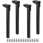 Lot de 4 pieds de meubles pliables noirs pour table dordinateur portable pieds de rechange pour table ...