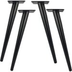 Lot de 4 pieds de table en m�tal de 30cm de longueur pour meubles modernes commode armoire bureau capacit� ...