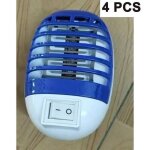 Lot de 4 pi�ges � mouches �lectriques led uv anti - moustiques pour int�rieur bleu fonc� efficace contre ...