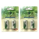 Lot de 4 piles lithium type cr123a compatibles cr17335 / cr17345 3v - visiodirect -