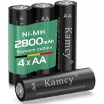 Lot de 12 piles rechargeables aa 2 800 mah nimh rechargeables 1500 recharges haute capacit pr - charges ...