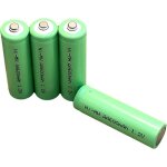 Lot de 4 piles solaires rechargeables aa 12 v nimh aa 600 mah ? convient pour lampes solaires de jardin ...