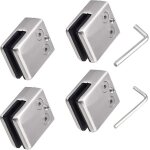 Lot de 4 pinces en verre inox 304 avec 2 cls hexagonales support verre 8 - 10mm balustrade escalier