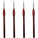 Lot de 4 pinceaux fins pour peinture miniature pinceaux fins pour aquarelle peinture lhuile peinture ...