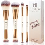 Lot de 4 pinceaux À fond de teint double extrémité 2 en 1 kabuki pour maquillage professionnel fond de ... Lot de 4 pinceaux À fond de teint double extrémité 2 en 1 kabuki pour maquillage professionnel fond de ...