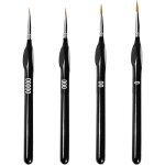Lot de 4 pinceaux � poils fins pour peinture acrylique peinture � lhuile mod�lisme peinture par num�ro ...