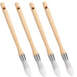 Lot de 4 pinceaux ronds et fins 15 mm pour cadre de fentre poigne en bouleau pinceau  lasure en acier ...