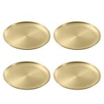 Lot de 4 plaques à pizza rondes en acier inoxydable. Lot de 4 plaques à pizza rondes en acier inoxydable.