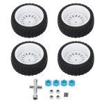 Lot de 4 pneus en caoutchouc pour voiture de course rc 1 / 10 jantes en plastique meilleure adh�rence ...