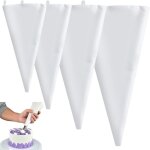 Lot de 4 poches � douille professionnelles - 40 / 35 / 30 / 25 cm r�utilisables en coton - poche � douille ...