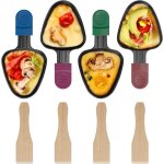 Lot de 4 poelon raclette triangulaire  revtement anti - adhsifcoupelle raclette triangle avec poigne ...