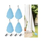 Lot de 4 poids de rideaux dext�rieur r�utilisables coupe - vent sacs lest�s de 2 kg pour terrasse pergola ...