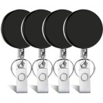 Lot de 4 porte - badges rétractables porte - badges didentification enrouleur de badge robuste avec anneau ... Lot de 4 porte - badges rétractables porte - badges didentification enrouleur de badge robuste avec anneau ...
