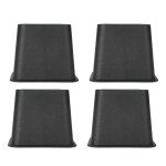Lot de 4 rehausseurs de meubles réglables de 3 pouces avec pieds larges Lot de 4 rehausseurs de meubles réglables de 3 pouces avec pieds larges