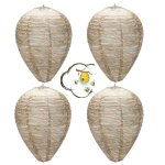 Lot de 4 répliques de nid de guêpes dissuasif suspendu contre les frelons répulsif naturel contre les ... Lot de 4 répliques de nid de guêpes dissuasif suspendu contre les frelons répulsif naturel contre les ...