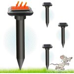 Lot de 4 répulsifs solaires anti - taupes - répulsif à ultrasons - pour repousser les campagnols les ... Lot de 4 répulsifs solaires anti - taupes - répulsif à ultrasons - pour repousser les campagnols les ...